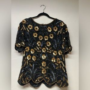 Stunning Sténay Beaded Sequin Blouse
